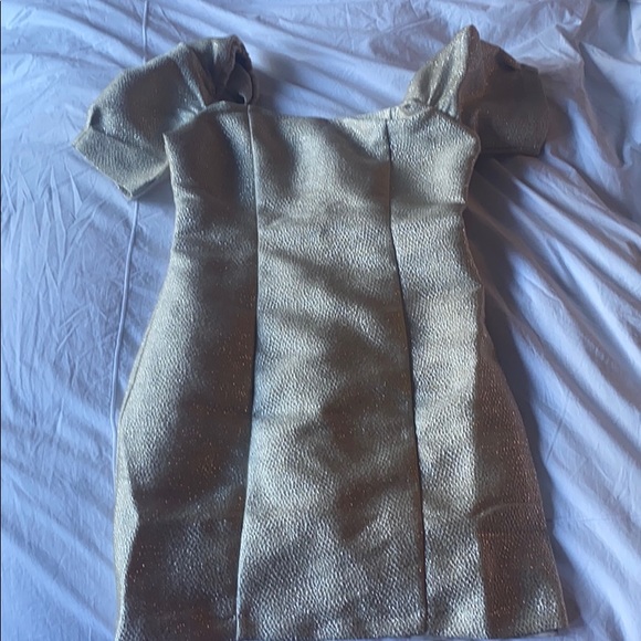 EUC gold BB Dakota power puff mini dress 🌟 - Picture 6 of 10